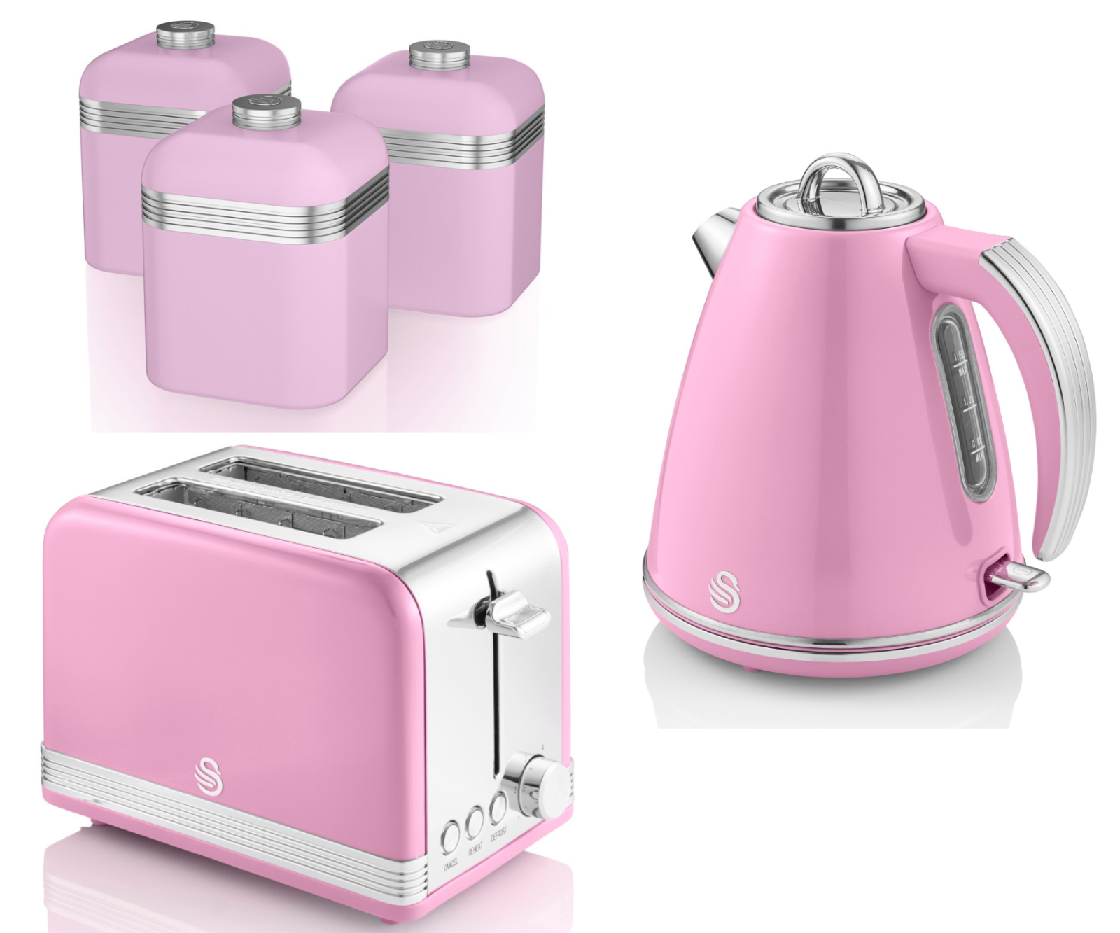 Swan retro pink kettle sale