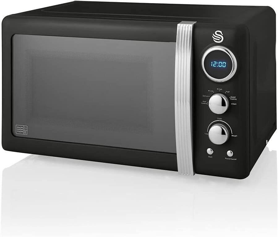 Swan 800w retro digital shop microwave