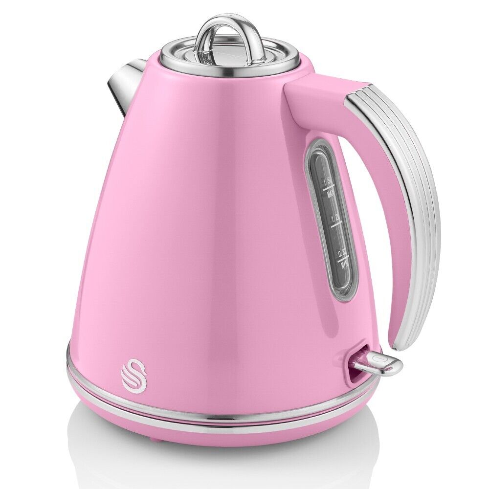 Pink swan cheap retro kettle