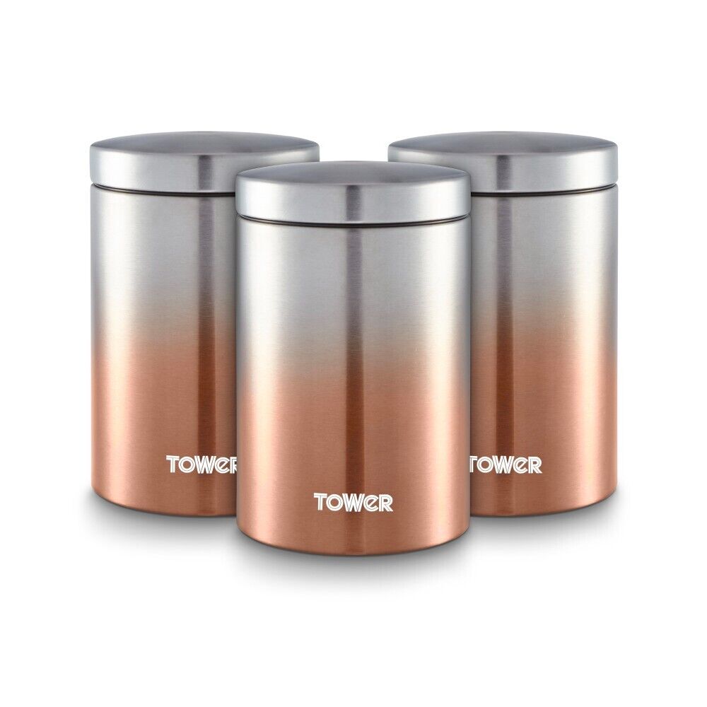 Copper coloured tea coffee best sale sugar jars