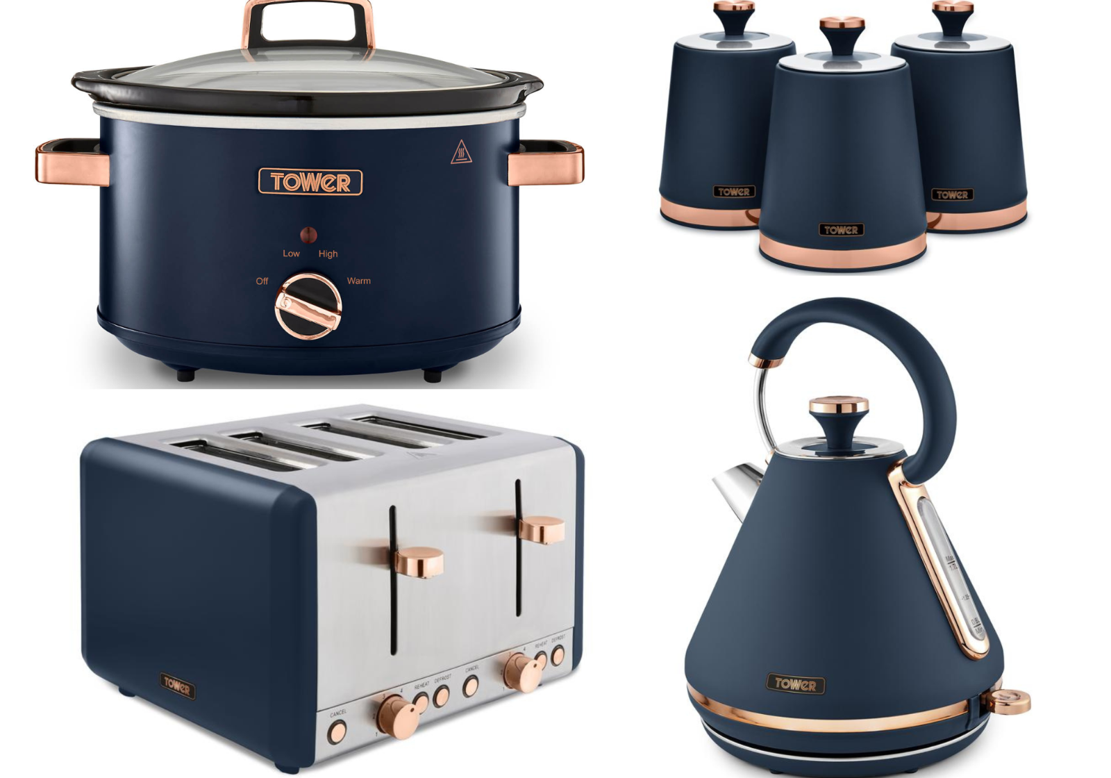 Tower 6.5L Navy Cavaletto Slow Cooker