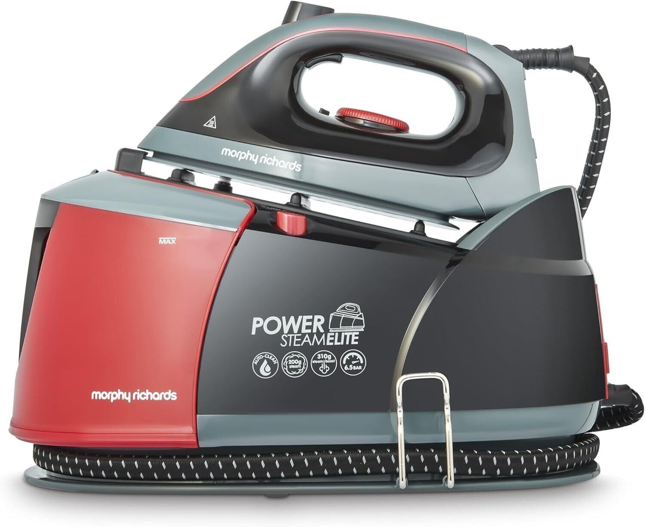 Morphy Richards Power 2400W SteamElite Plus Steam Generator Iron Red 332013