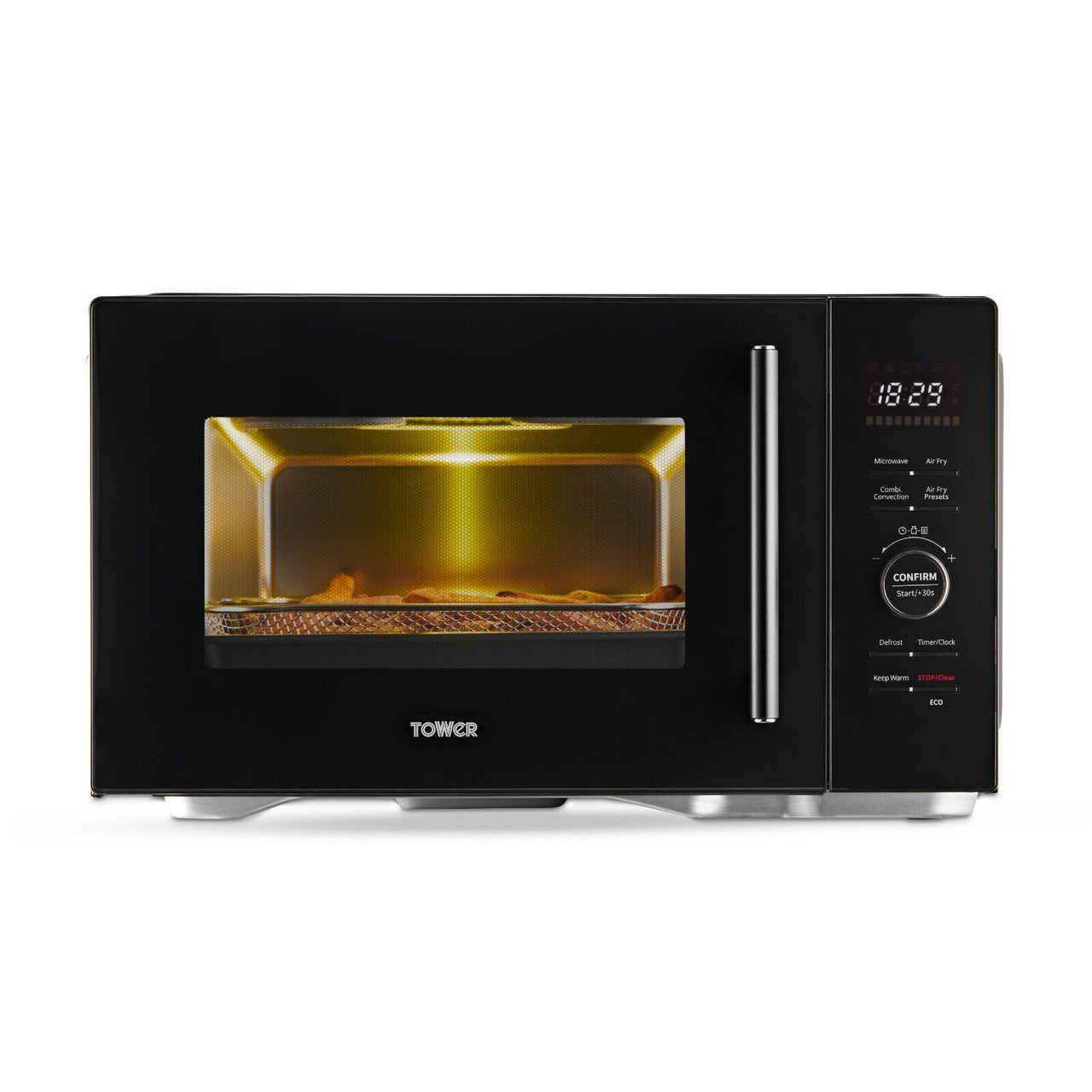 Tower T17133 AirWave Pro Microwave Oven 2-in-1 900W 26L Microwave & 1500W Air Fryer in Black