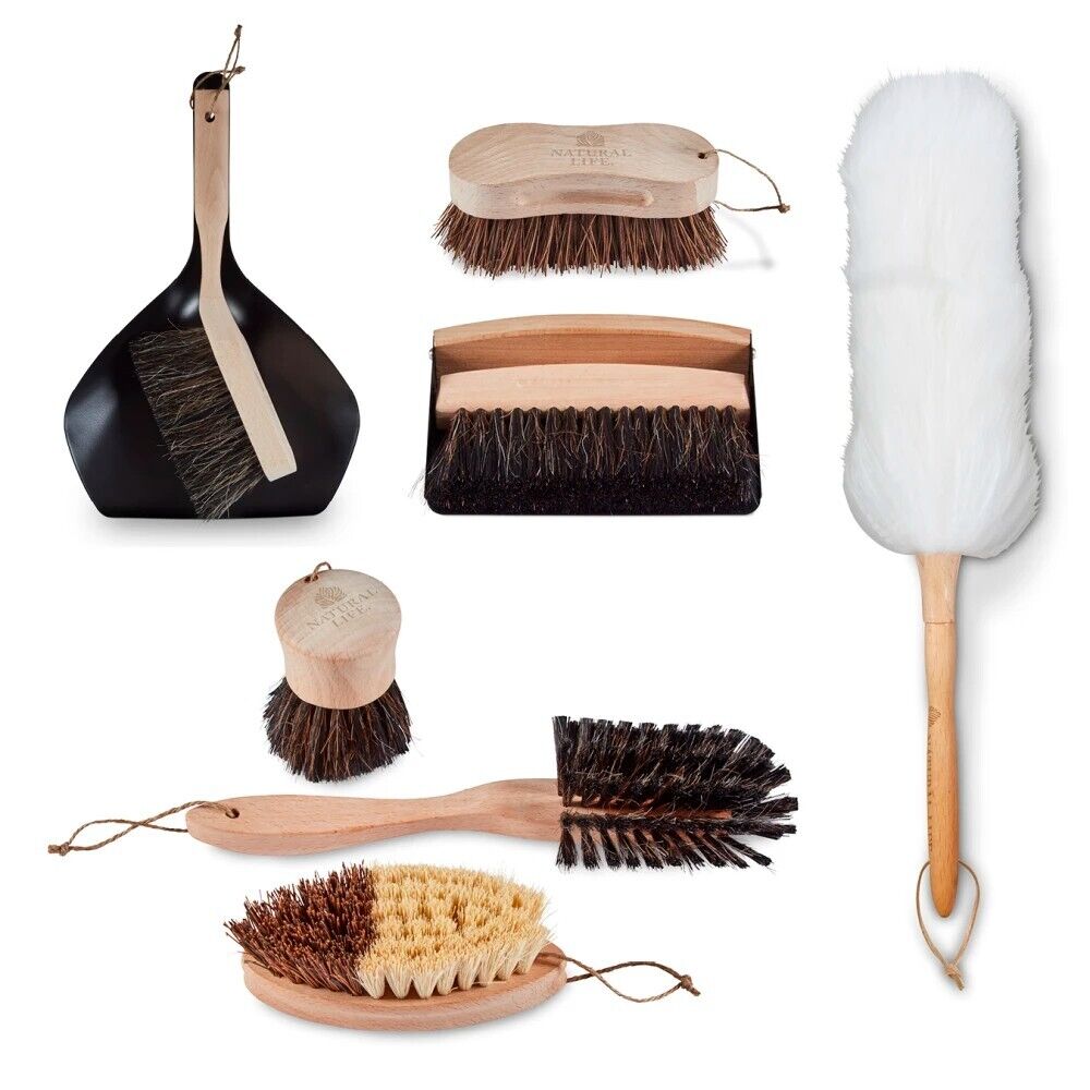 Tower Natural Life Eco Friendly All In One Changeover Brush & Dust Pan Cleaning Set