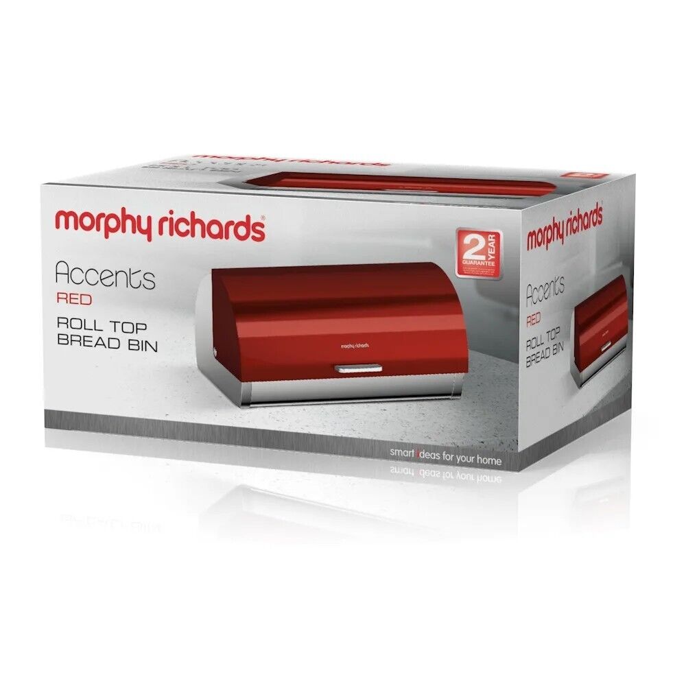 Morphy richards red bread bin best sale