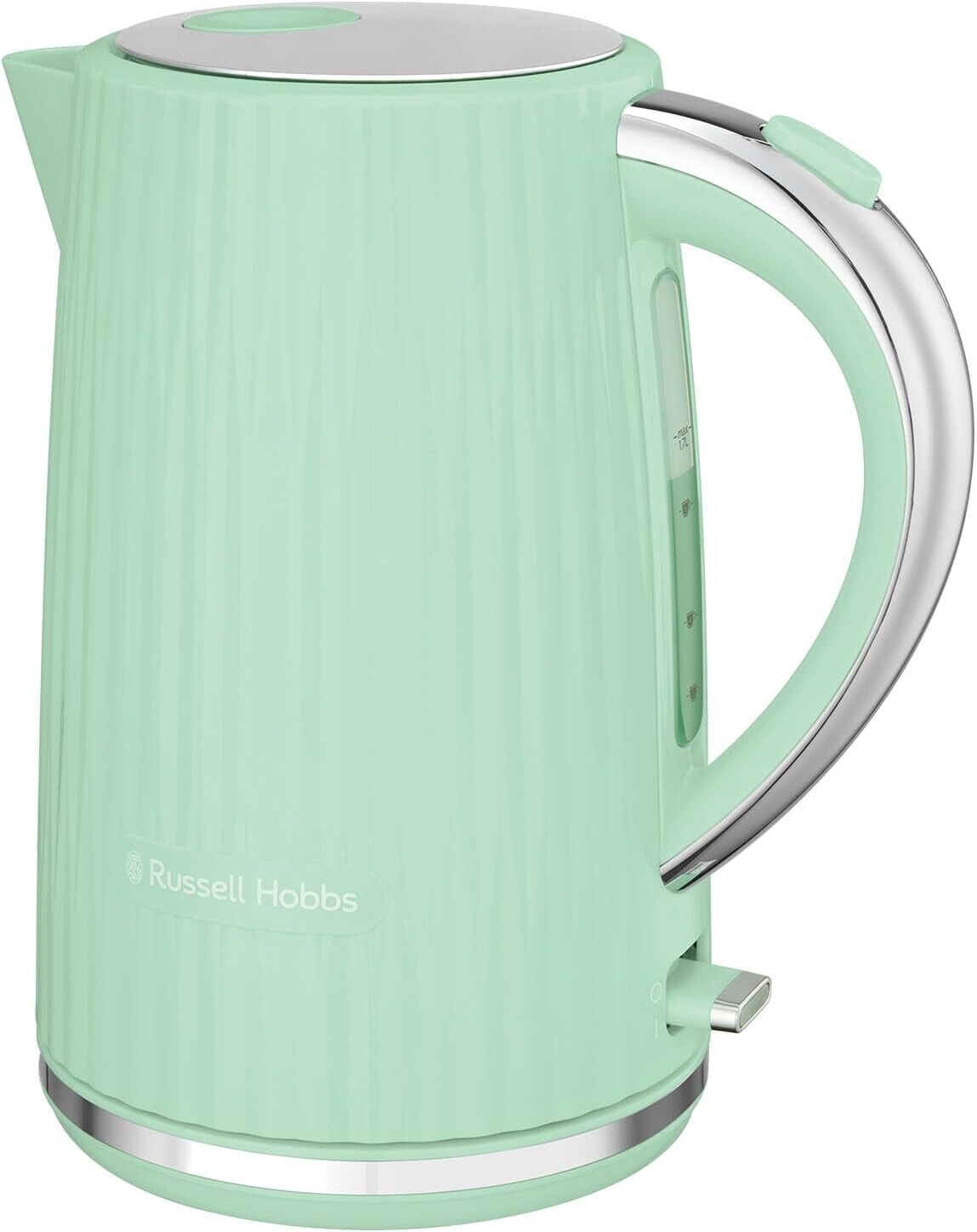 Russell Hobbs Eden Pistachio Green 1.7L 3KW Kettle with Chrome Accents, Perfect Pour Spout