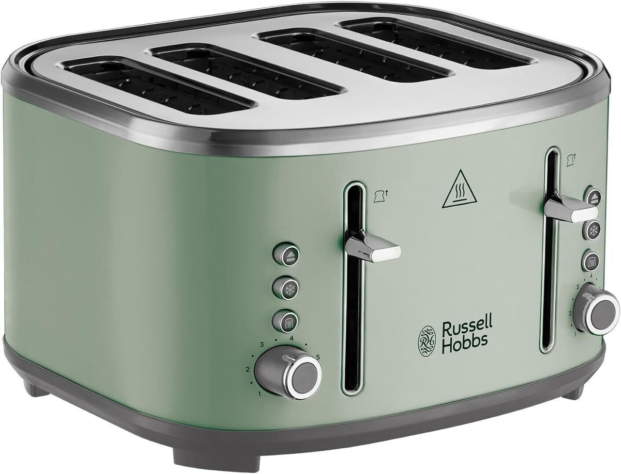 Russell Hobbs Stylevia Sage 4 Slice Toaster - Wide Slot Sage Green Toaster 26294