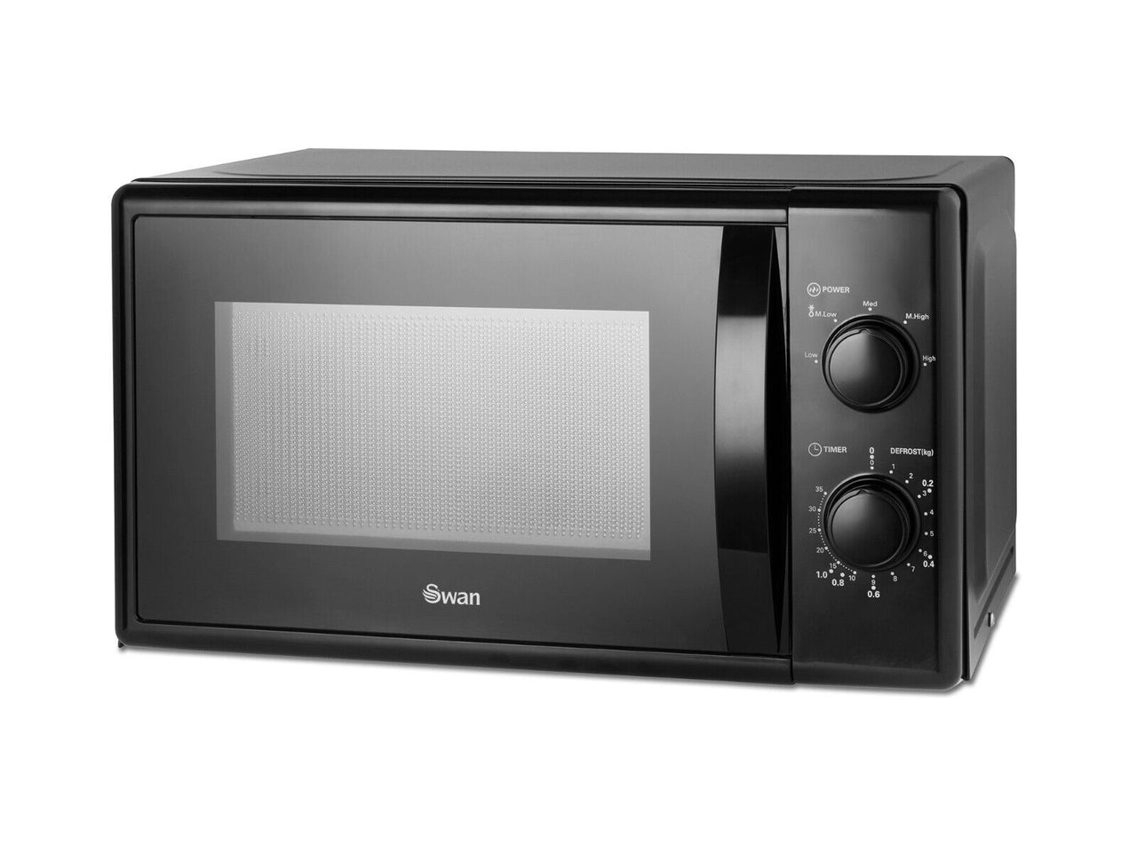 Swan Black Microwave SM4420BLK 700W 20L Manual Microwave New 2 Year Guarantee