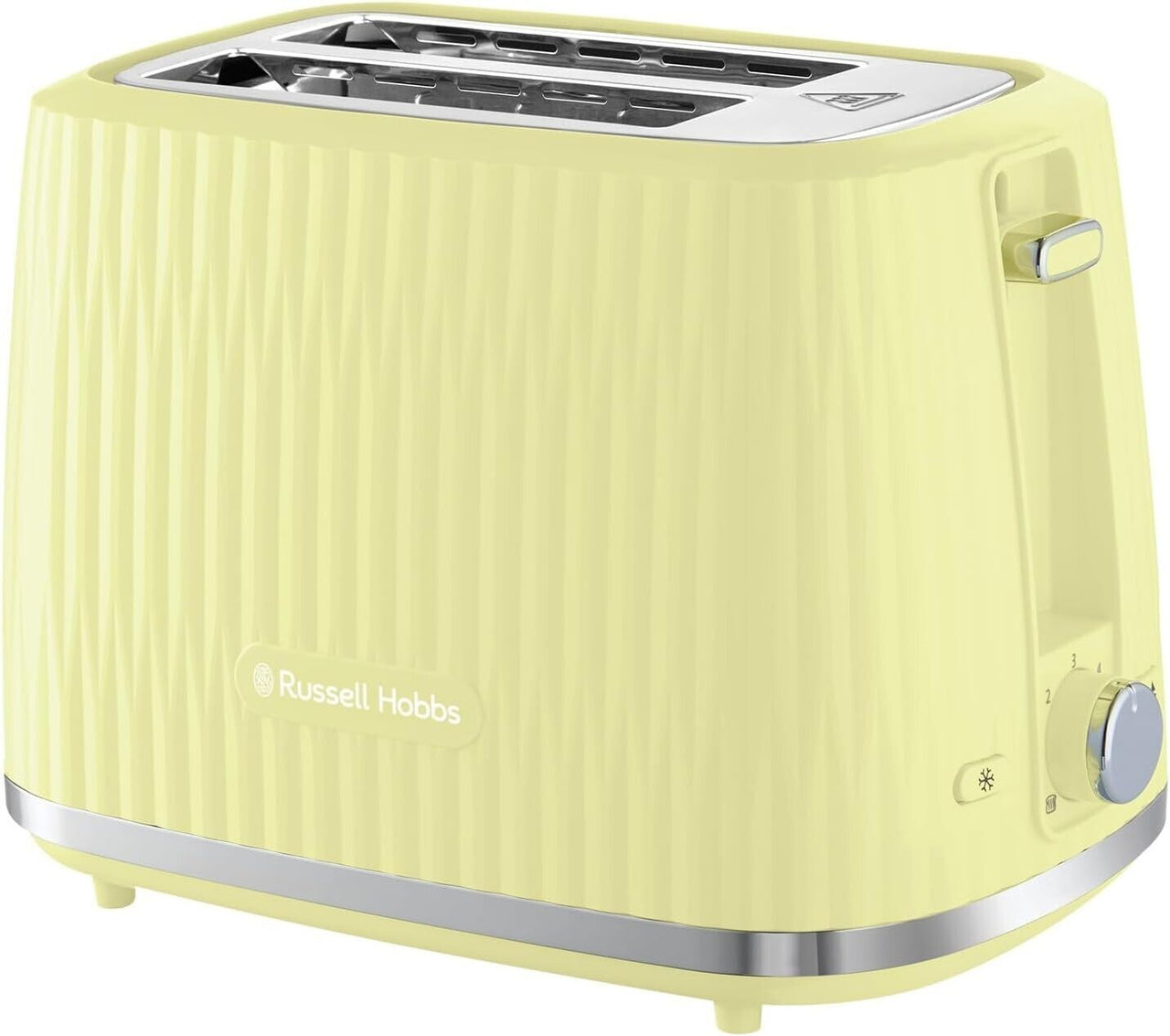 Russell Hobbs Eden Lemon 2 Slice Toaster - Lemon Yellow Textured Design Toaster