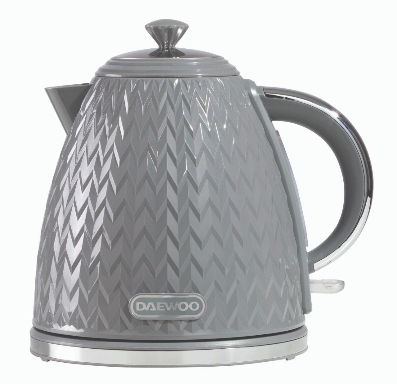 Daewoo Argyle Grey 1.7L 3KW Jug Kettle SDA1820 Diamond Pattern, Rapid Boil