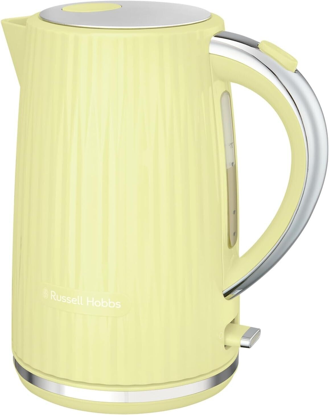 Russell Hobbs Eden Lemon Yellow 1.7L 3KW Kettle with Chrome Accents, Perfect Pour Spout