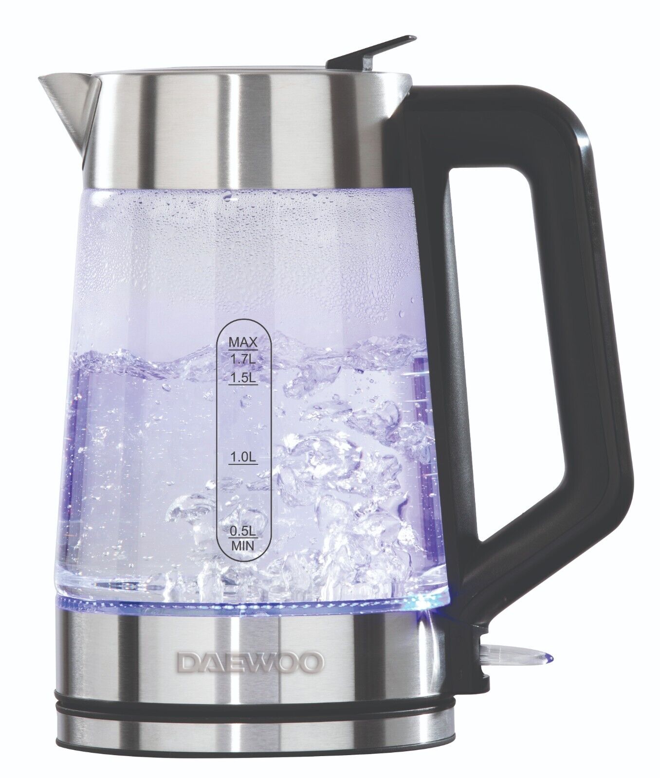 Daewoo stainless steel glass kettle and toaster twin pack set sales