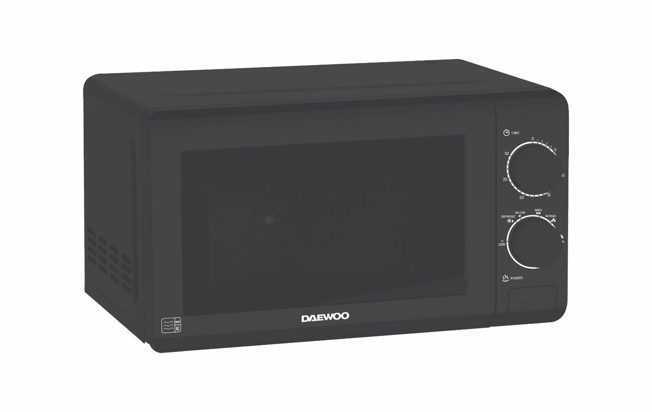 Daewoo Black 700W 20L Manual Microwave Oven SDA2161