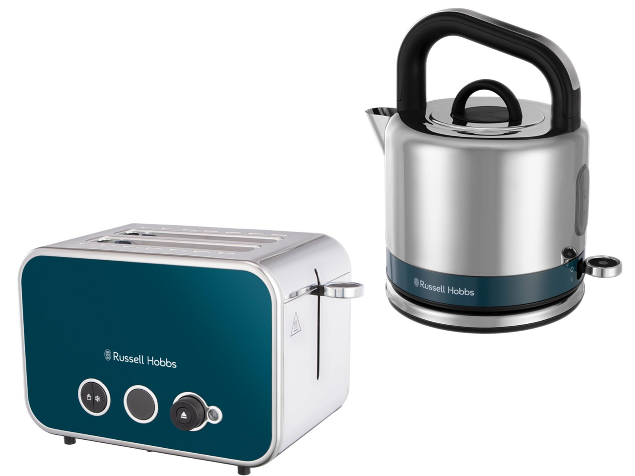 Russell Hobbs Distinctions Ocean Blue 1.5L 3KW Kettle & 2 Slice 1600W Toaster Matching Set