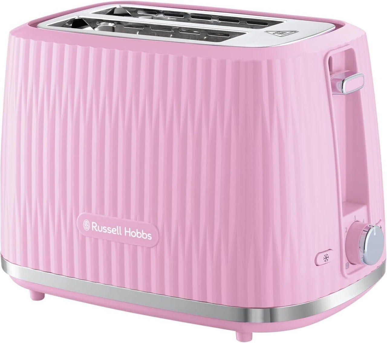 Russell Hobbs Eden Pink 2 Slice Toaster - Raspberry Pink Textured Design Toaster