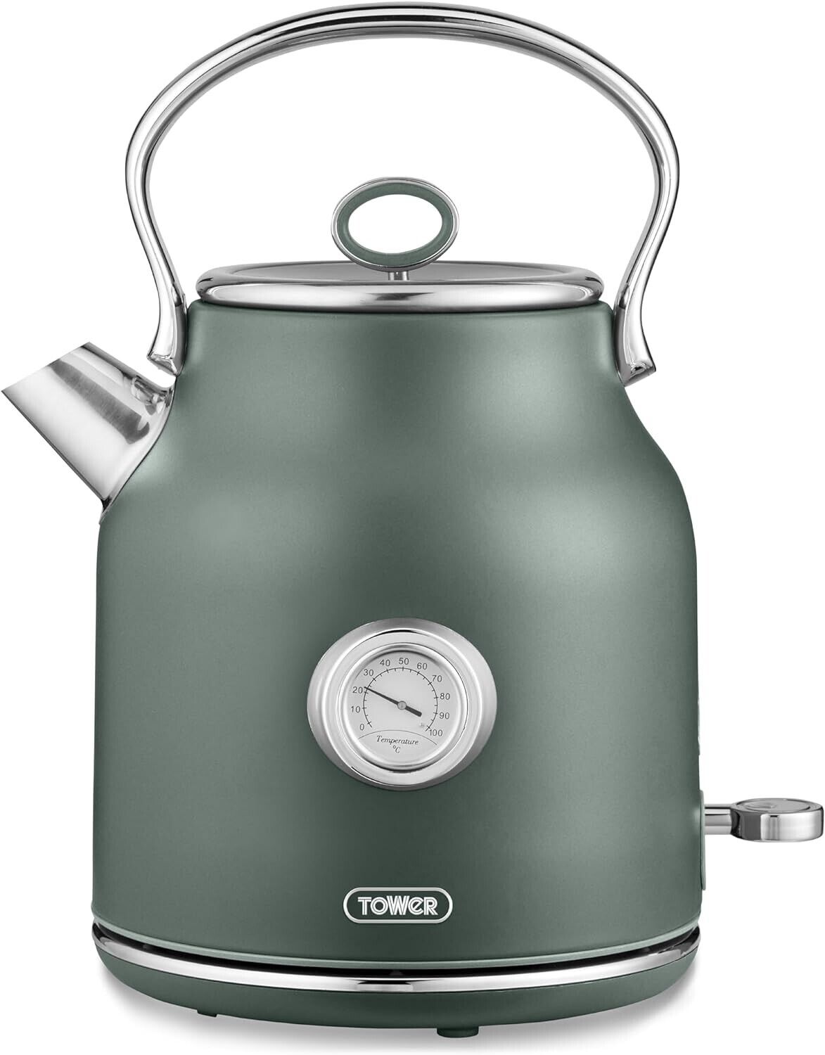 Tower Renaissance Green 1.7L 3KW Kettle T10063FOR Ultra Fast & Quiet Boil Kettle