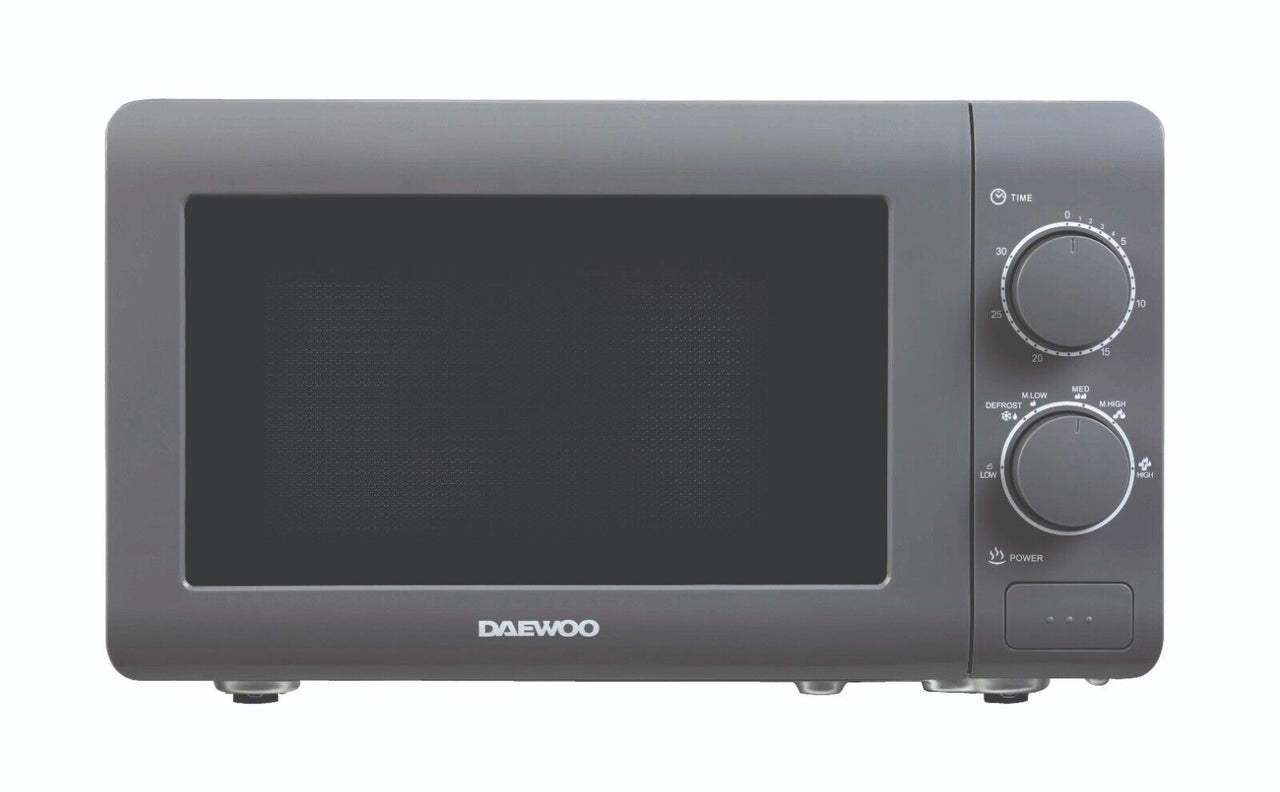 Daewoo Grey 20L 800W Manual Microwave Oven SDA1961GE Brand New with 3 Year Warranty