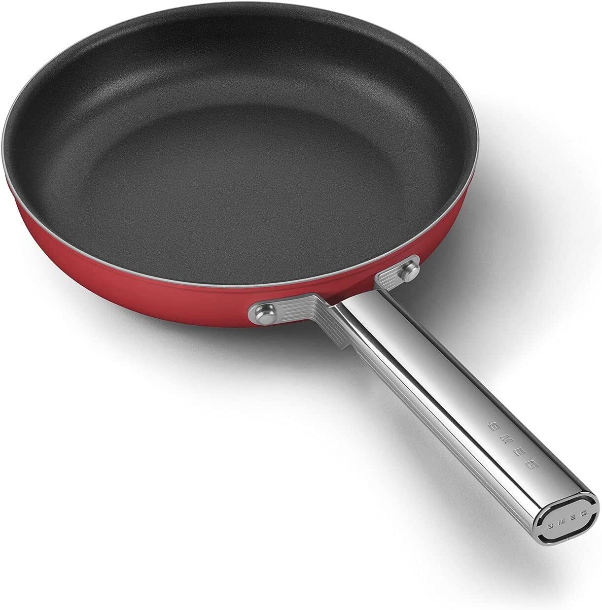 Smeg Cookware Red Frying Pan Bundle Set including 24cm & 26cm Frying Pan