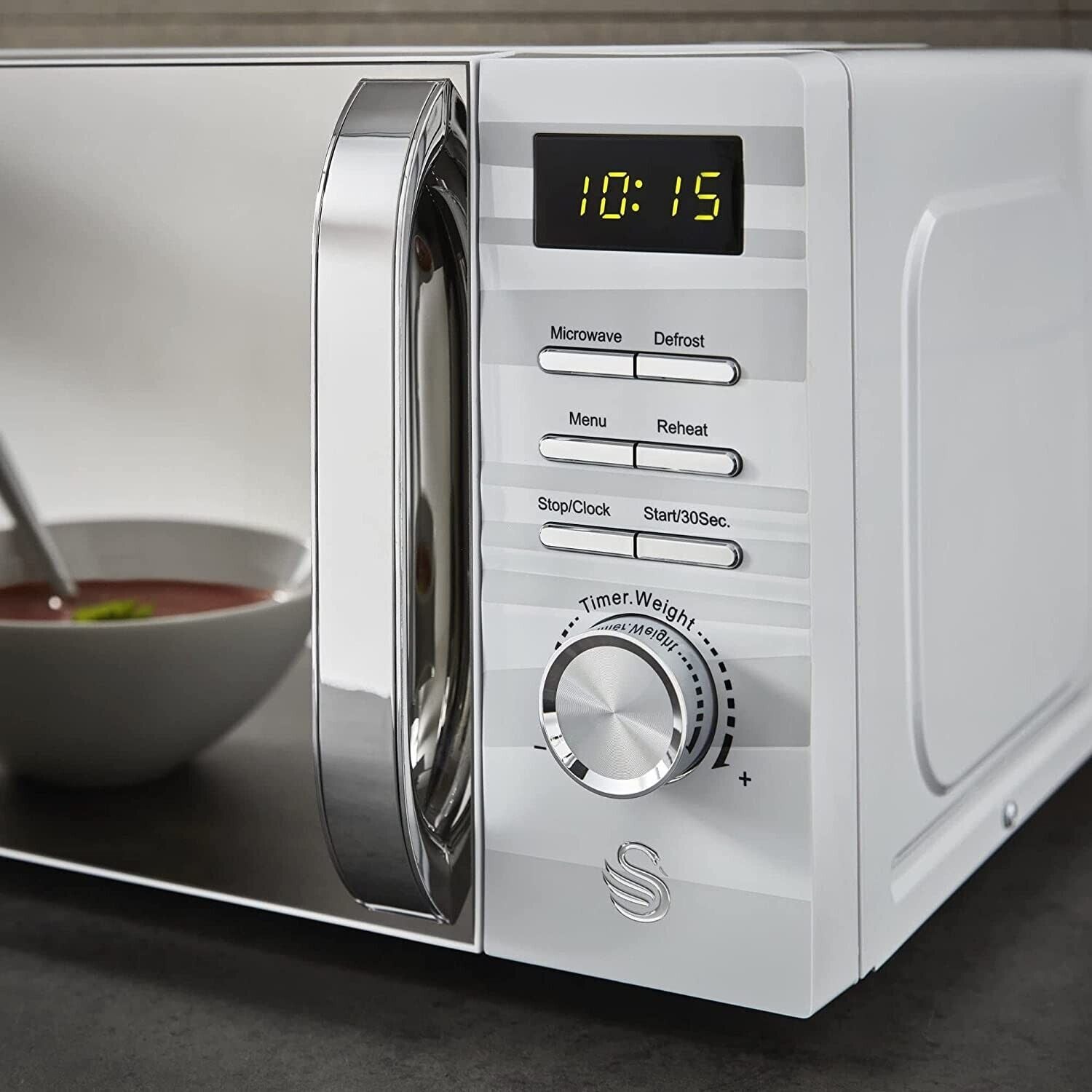 Swan Symphony White 20L 700W Digital Microwave Oven SM22038LWN