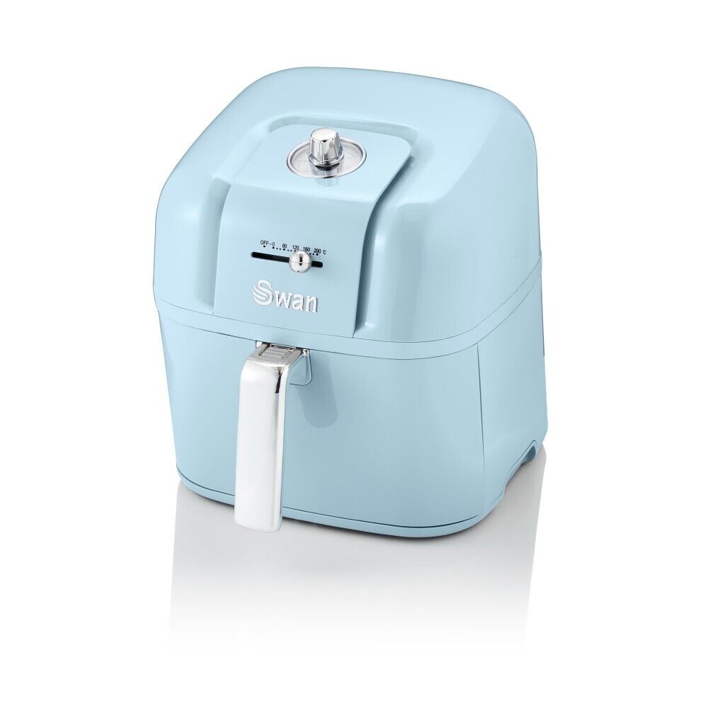 Swan Retro Air Fryer 6L in Blue - Healthy Energy Efficient Cooking for the Family