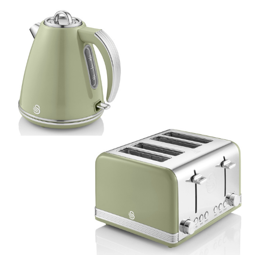 Green Kettles, Toasters, Microwaves, Bread Bins, Canisters & More