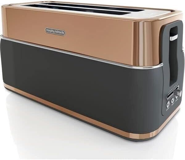 Copper coloured outlet kettle and toaster