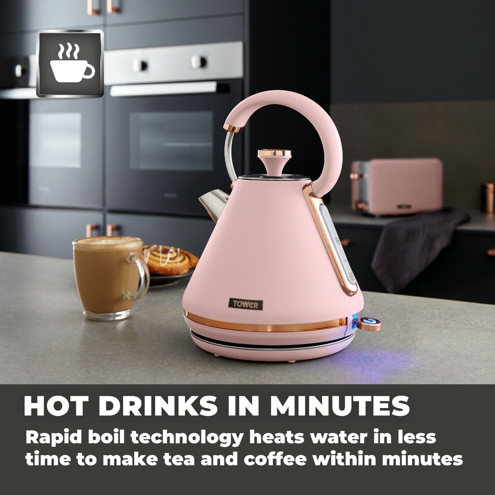 Pink microwave clearance kettle and toaster