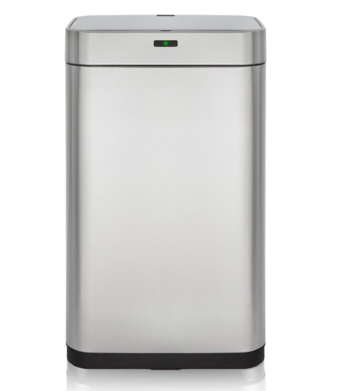 Tower T838001S 75L Sensor Bin Matt Steel | Household Kitchen Waste Bin