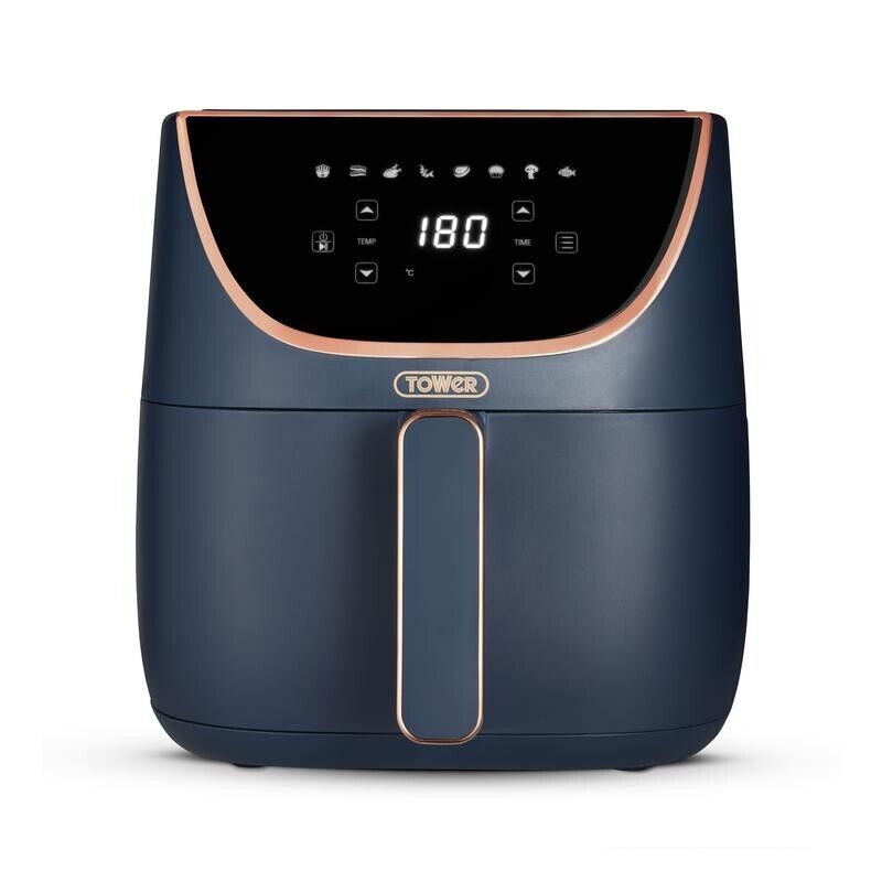 Tower Midnight Blue Vortx Air Fryer Digital Control Panel 6L 3 Year Guarantee