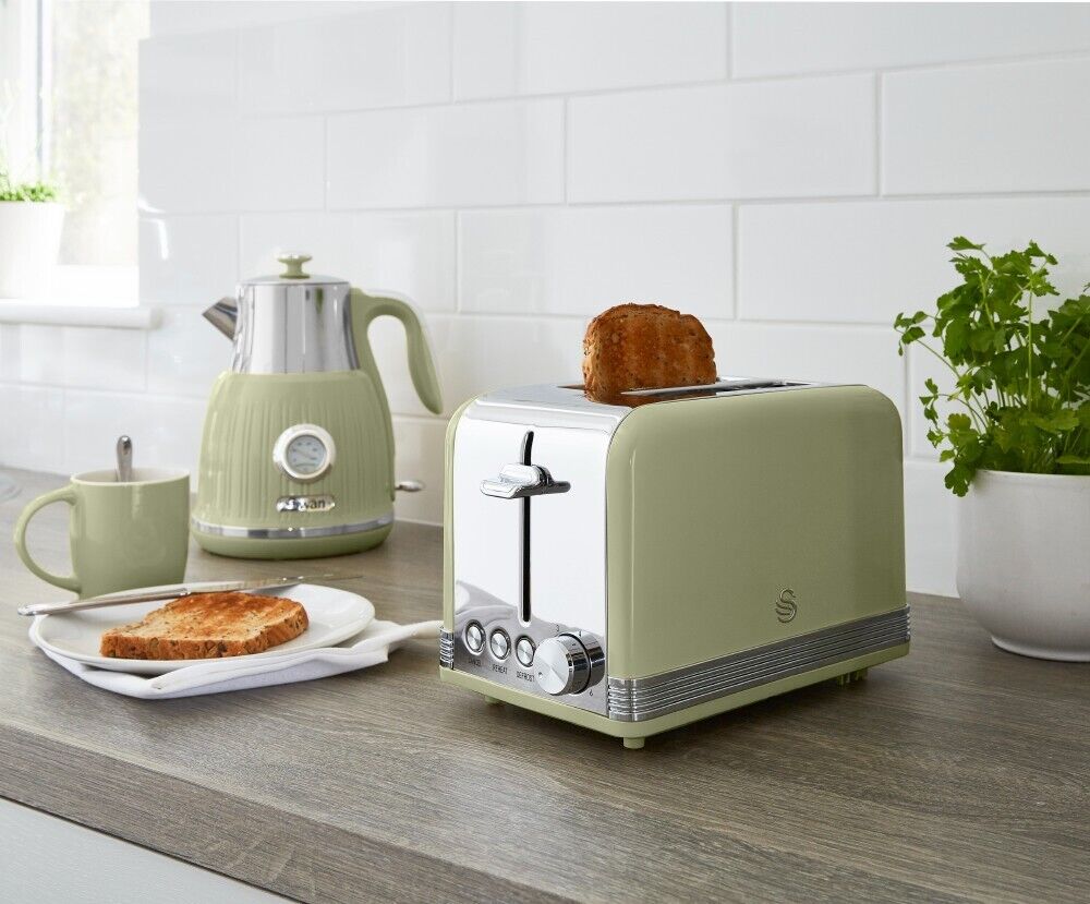 Swan green shop kettle and toaster