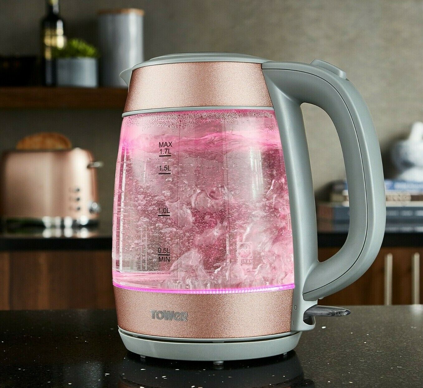 Tower glitz on sale blush microwave