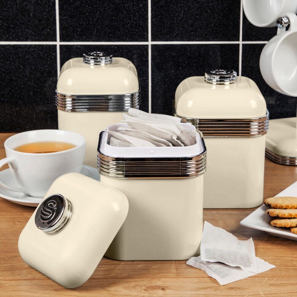 Cream coloured tea deals coffee sugar canisters