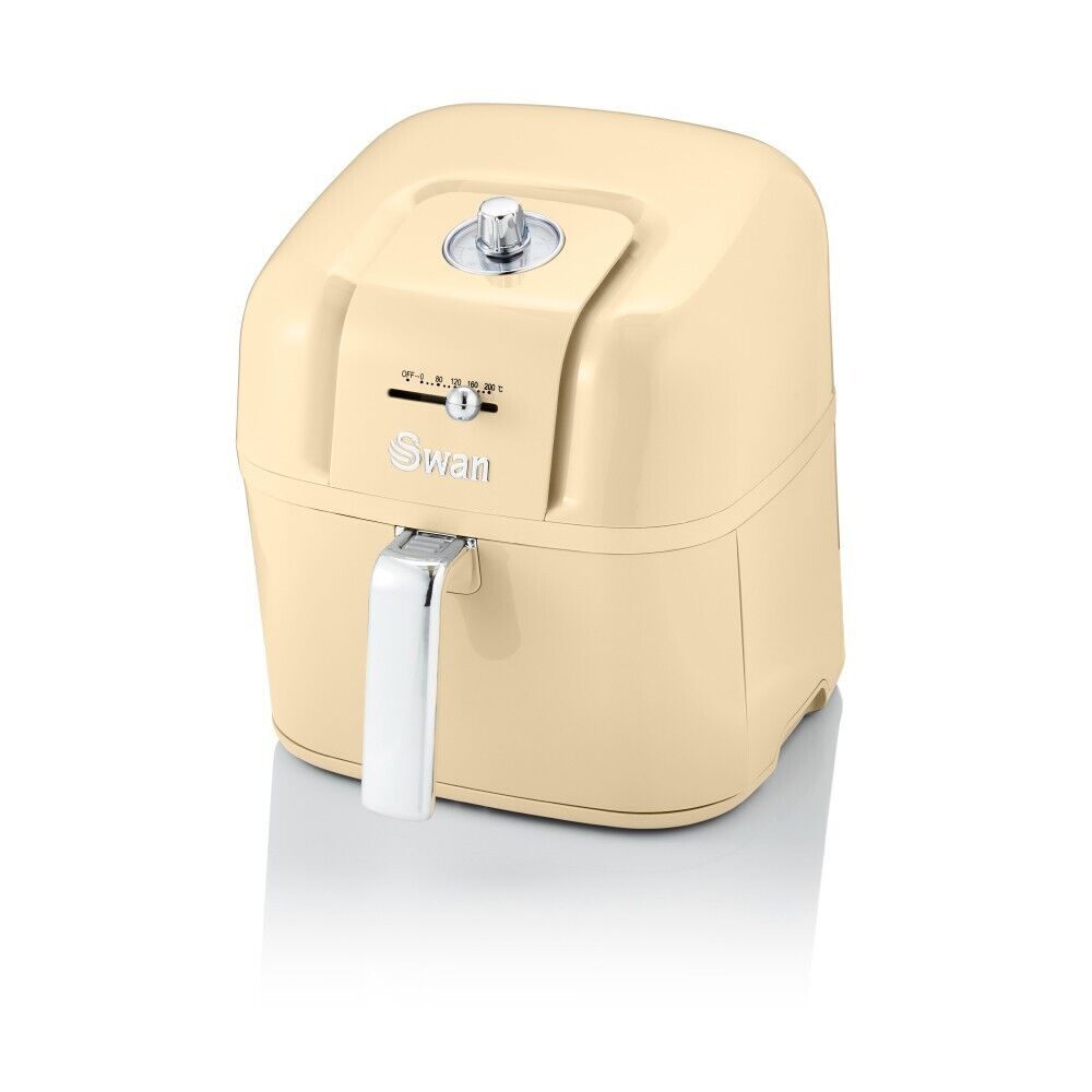 Swan Retro Air Fryer 6L in Cream Healthy Energy Efficient Cooking for the Family