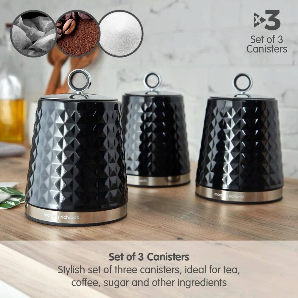 Morphy richards tea 2024 coffee sugar canisters