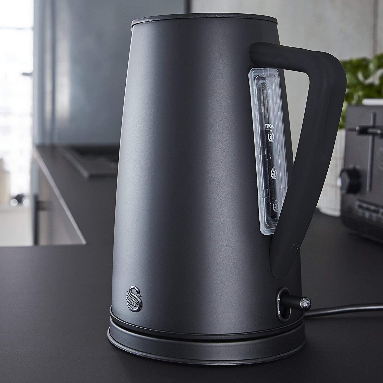 Swan black kettle and toaster deals set